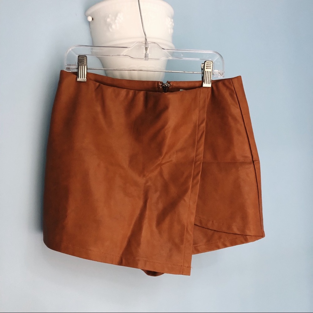 She + Sky Leather Skort